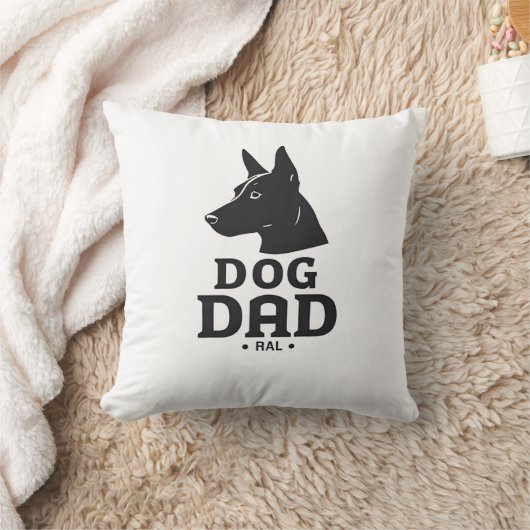 Dog Dad Gifts for Him – Funny & Custom Gea クッション (ブランケット)