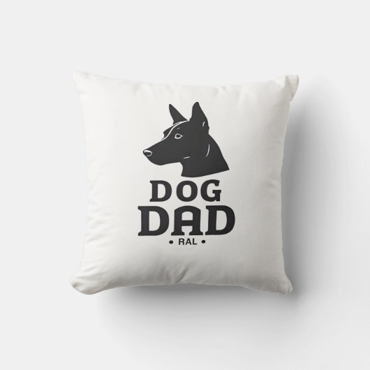 Dog Dad Gifts for Him – Funny & Custom Gea クッション (正面)
