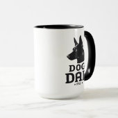 Dog Dad Gifts for Him – Funny & Custom Gea マグカップ (正面右)