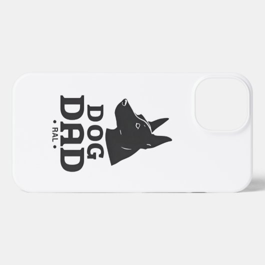 Dog Dad Gifts for Him – Funny & Custom Gea iPhoneケース (裏面横)