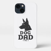 Dog Dad Gifts for Him – Funny & Custom Gea iPhoneケース (裏面)