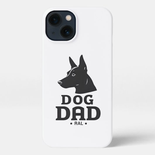 Dog Dad Gifts for Him – Funny & Custom Gea iPhoneケース (裏面)
