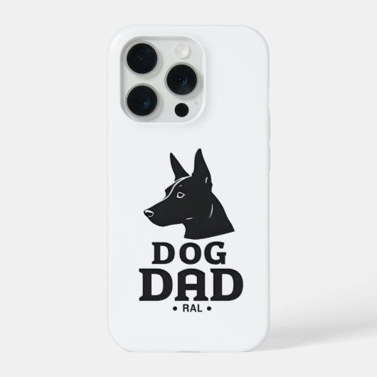 Dog Dad Gifts for Him – Funny & Custom Gea iPhoneケース (裏面)