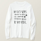 Dog Dad Grumpy Dog White Long Sleeve Photo Tシャツ (デザイン正面)