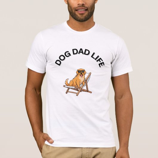 Dog Dad Life | Funny  Print Tee for Dog Lovers Tシャツ (正面)