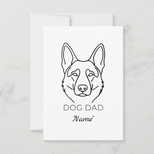 Dog Dad mit Name personalisiert Hundepapa (正面)