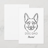 Dog Dad mit Name personalisiert Hundepapa (正面/裏面)