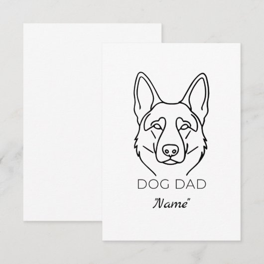 Dog Dad mit Name personalisiert Hundepapa  (正面/裏面)