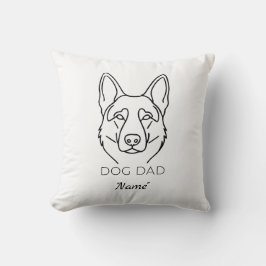 Dog Dad mit Name personalisiert Hundepapa クッション