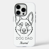 Dog Dad mit Name personalisiert Hundepapa Case-Mate iPhoneケース (裏面)