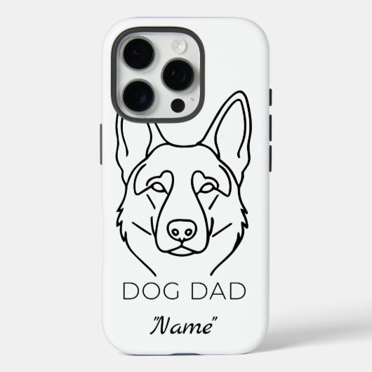 Dog Dad mit Name personalisiert Hundepapa Case-Mate iPhoneケース (裏面)