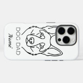 Dog Dad mit Name personalisiert Hundepapa Case-Mate iPhoneケース (裏面 (横))