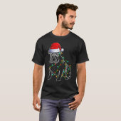 Dog Dad Mom Bulldog Christmas Dog Christmas Light Tシャツ (正面フル)