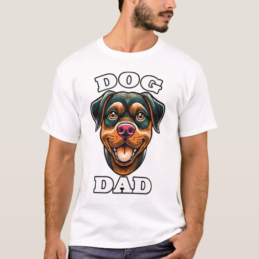 Dog Dad - niedliches Hunde-Design Tシャツ (正面)