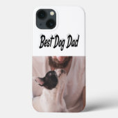 Dog Dad Photo Black  text iPhone Case Case-Mate iPhoneケース (裏面)