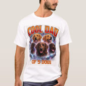 Dog Dad Portrait Personalized Number Custom Design Tシャツ (正面)