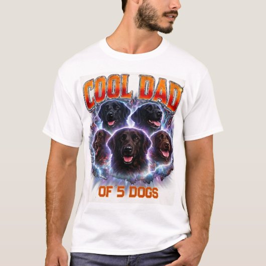 Dog Dad Portrait Personalized Number Custom Design Tシャツ (正面)