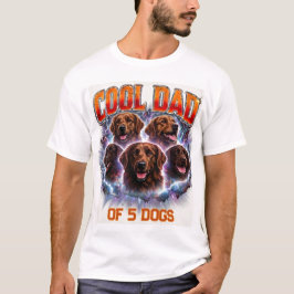 Dog Dad Portrait Personalized Number Custom Design Tシャツ
