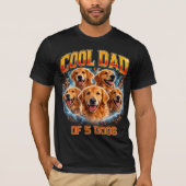 Dog Dad Portrait Personalized Number Custom Design Tシャツ (正面)