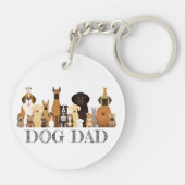 Dog DAD Shirt Doggy Friend Pet Animal キーホルダー (裏面)