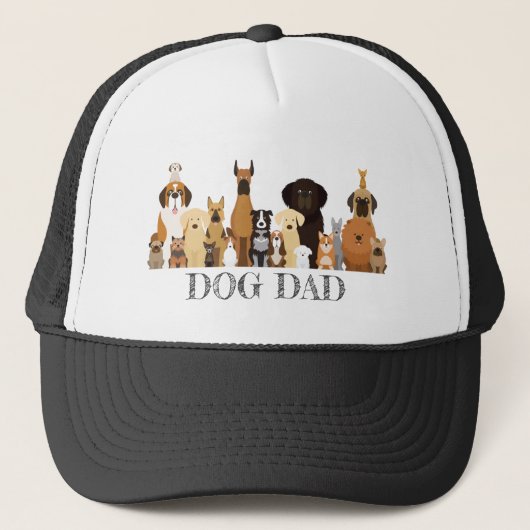 Dog DAD Shirt Doggy Friend Pet AnimalT-Shirt キャップ (正面)