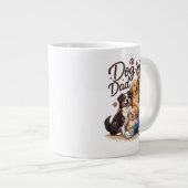 Dog Dad Squad Mug – Funny Gift for Dog Lovers ジャンボコーヒーマグカップ (正面右)