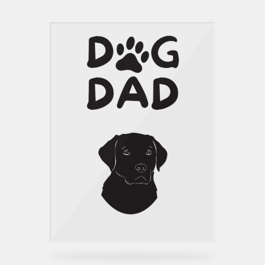  Dog Dad T-shirt | Funny Pet Lovers Tee  アクリルサイン (正面)
