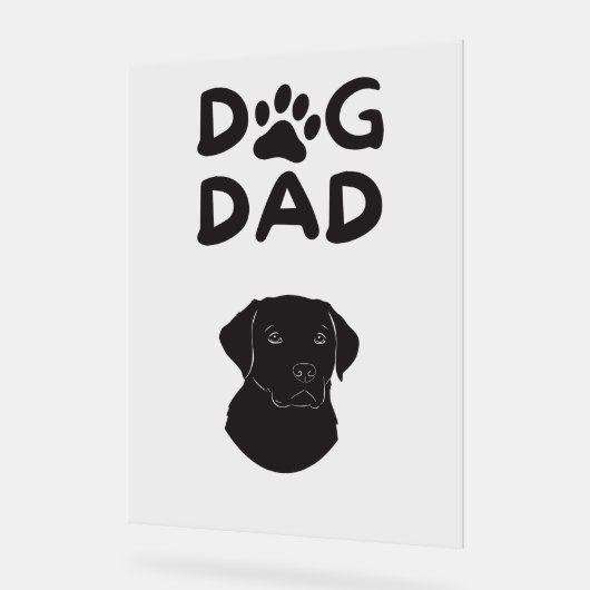  Dog Dad T-shirt | Funny Pet Lovers Tee  アクリルサイン (傾斜)