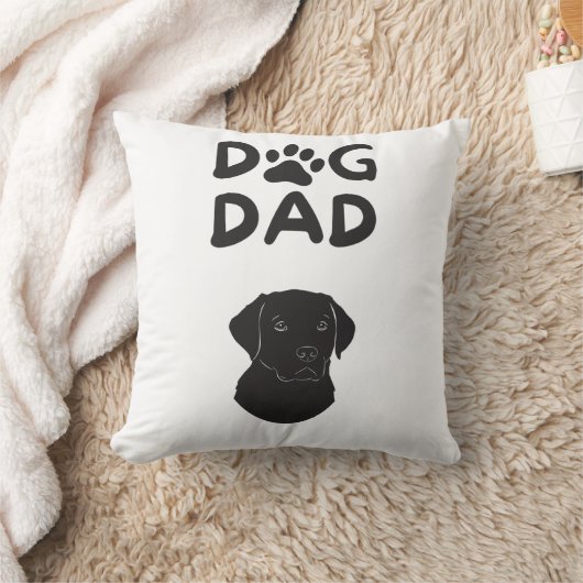  Dog Dad T-shirt | Funny Pet Lovers Tee  クッション (ブランケット)
