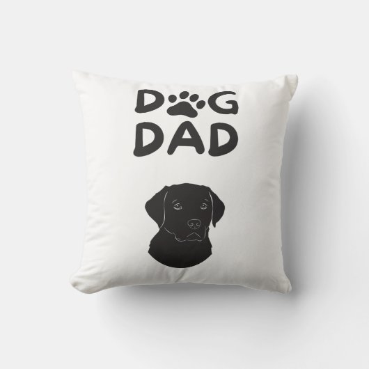  Dog Dad T-shirt | Funny Pet Lovers Tee  クッション (正面)