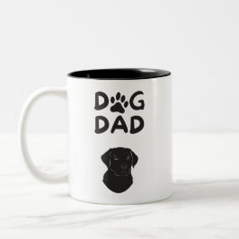  Dog Dad T-shirt | Funny Pet Lovers Tee  ツートーンマグカップ