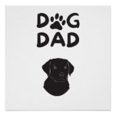  Dog Dad T-shirt | Funny Pet Lovers Tee  ポスター (正面)