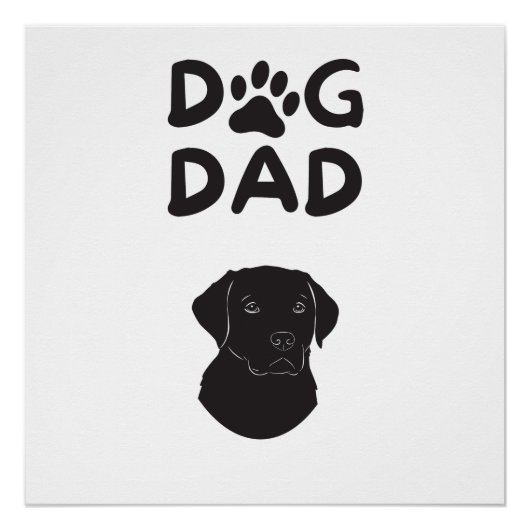 Dog Dad T-shirt | Funny Pet Lovers Tee  ポスター (正面)