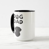  Dog Dad T-shirt | Funny Pet Lovers Tee  マグカップ (正面左)