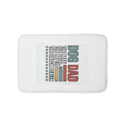 Dog Dad The Snack Dealer Vintage Paw Print Shirt_1 バスマット (正面)