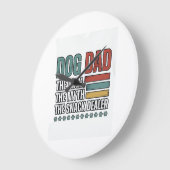 Dog Dad The Snack Dealer Vintage Paw Print Shirt_1 ラージ壁時計 (傾斜)