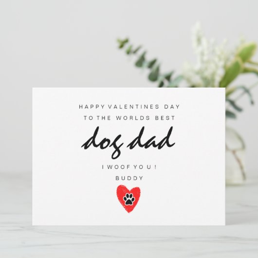 Dog Dad Valentines Card (スタンド正面)