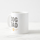 Dog Dad With Paw Simple Design コーヒーマグカップ (正面左)