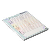 Dog Daily Trackerメモ帳40シート（月曜日スタート付き） ノートパッド (アングル)