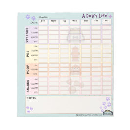 Dog Daily Trackerメモ帳40ページSunday Starter ノートパッド