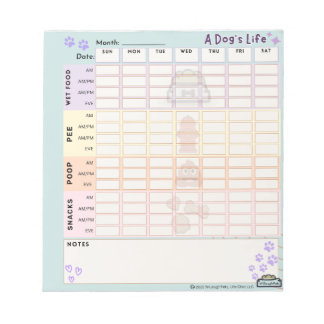 Dog Daily Trackerメモ帳40ページSunday Starter ノートパッド