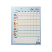 Dog Daily Tracker: Monday Starter ノートパッド (回転)