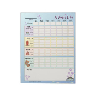 Dog Daily Tracker: Monday Starter ノートパッド