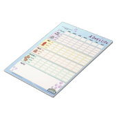 Dog Daily Tracker、Sunday Start ノートパッド (アングル)