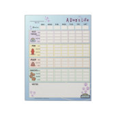 Dog Daily Tracker、Sunday Start ノートパッド (回転)
