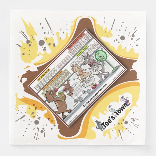 Dog Daze | Absurd Visual Humor Dinner Napkin (正面)