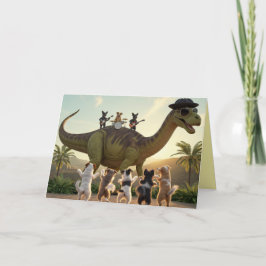 Dog Dinosaur Jam Greeting Card シーズンカード