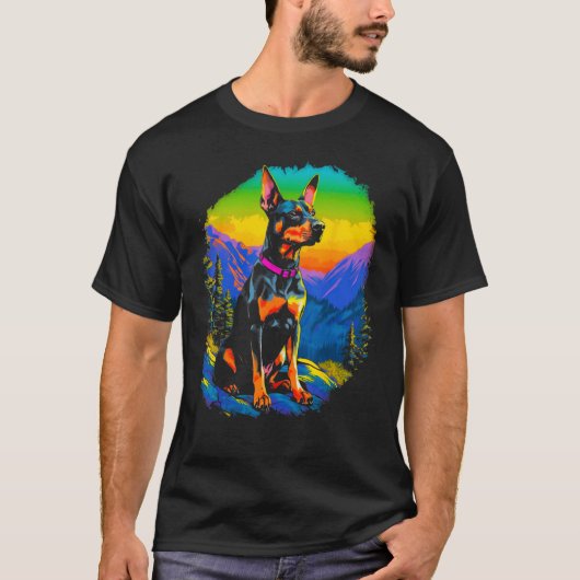 Dog Doberman Pinscher Hike Tシャツ (正面)