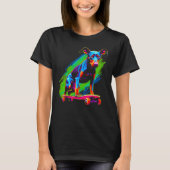 Dog Doberman Pinscher Skateboard Tシャツ (正面)