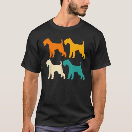 Dog  Dog Mom Dad Retro Soft Coated Wheaten Terrier Tシャツ (正面)